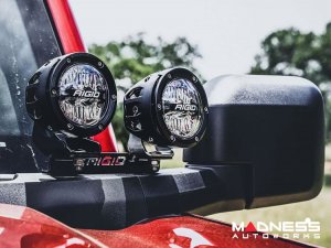 Ford Bronco Light Upgrade - Dual LED Pod A-Pillar Mount Kit - Rigid